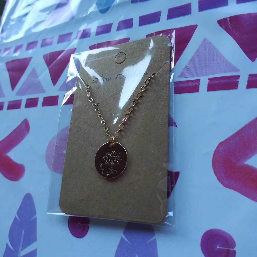 Lotus Gold Necklace